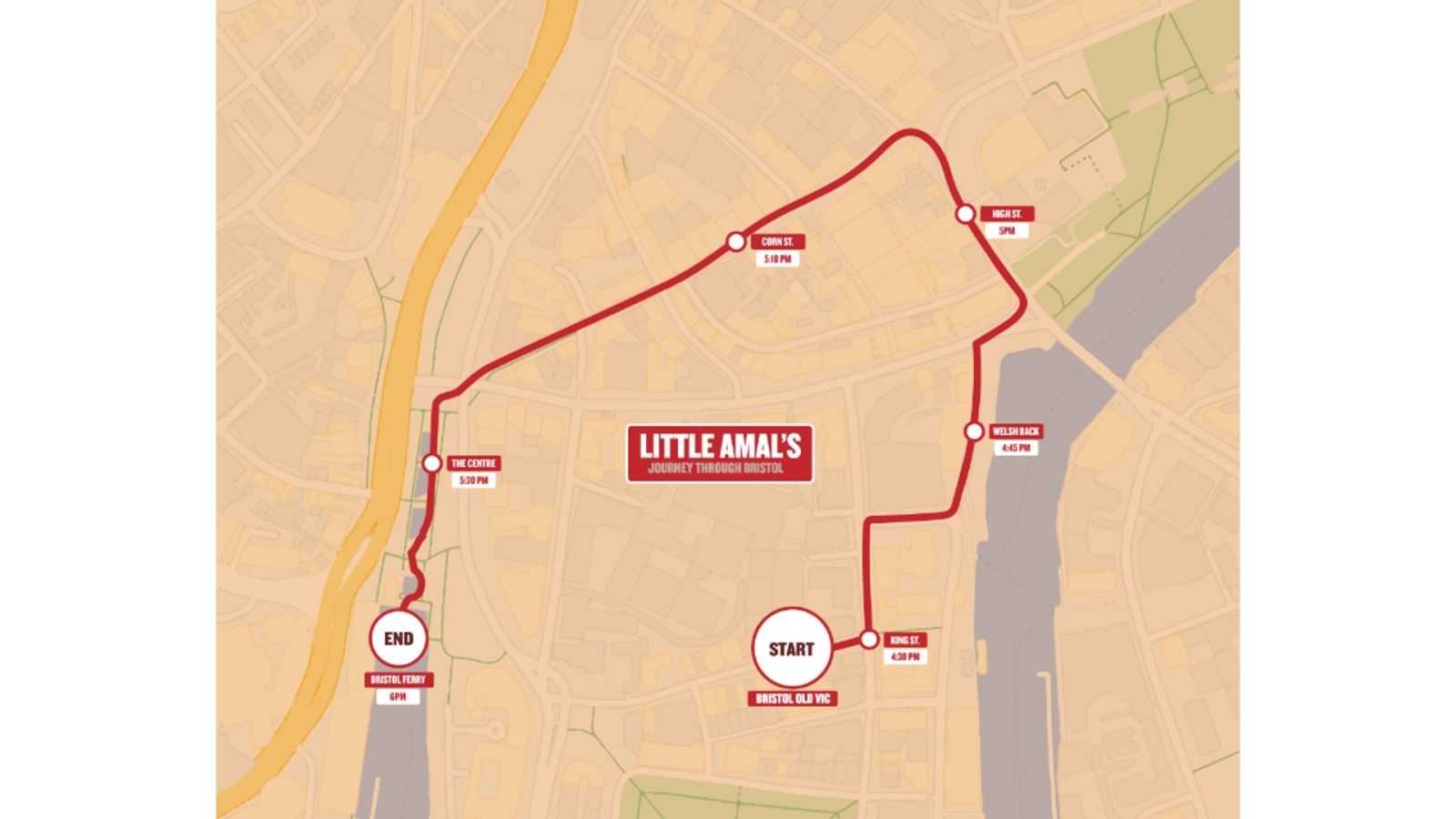 The route Little Amal will take